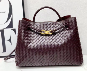 Modische Damen-Tragetasche mit großem Fassungsvermögen, gewebt, mit Kettenriemen, leichter Luxus, Freizeit, einfarbig, PU - Product Image 1