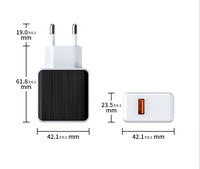 Adaptateur de chargeur USB à port unique 5V1A 5W, prise EU, charge rapide pour téléphone portable, adaptateur mural de voyage