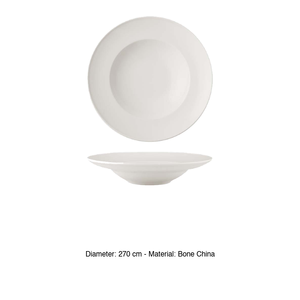 Assiette à pâtes Gural Delta en porcelaine fine, 27 cm, fournitures de restauration, vaisselle de table, vente en gros - Product Image 3