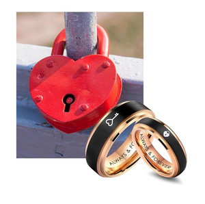 Joyería <span class=keywords><strong>de</strong></span> tungsteno personalizada <span class=keywords><strong>de</strong></span> 6MM y 8MM, anillo con letras personalizadas, anillo <span class=keywords><strong>de</strong></span> boda <span class=keywords><strong>de</strong></span> promesa, bandas <span class=keywords><strong>de</strong></span> compromiso con acabado satinado mate <span class=keywords><strong>de</strong></span> <span class=keywords><strong>oro</strong></span> rosa negro - Product Image 5