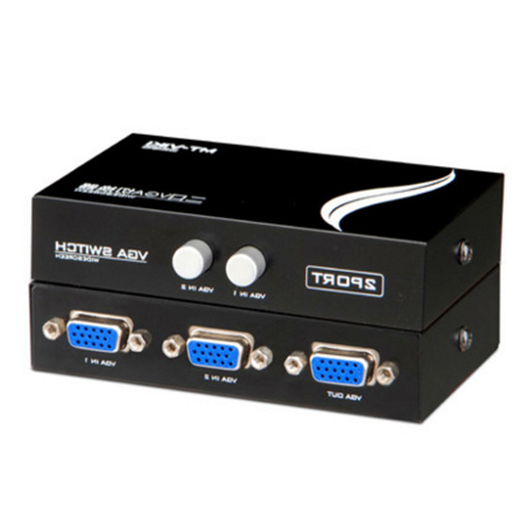 Plug and play 250 МГц 2-портовый автоматический USB Vga kvm-коммутатор VGA 9pin монитор 2 в 1 из коммутатор VGA переключатель 1920*1440