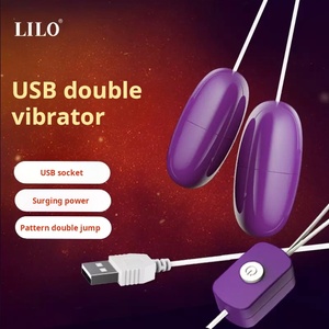 Masturbador femenino con carga USB, Juguetes sexuales con vibración, masajeador, silencioso coqueteo, huevo de doble salto, huevo de amor - Product Image 5