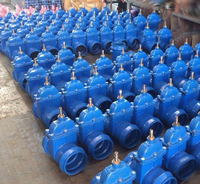 Vanne à opercule double GGG50 avec volant ou capuchon de tige, siège élastique pour tube PVC, raccordement 110 mm, PN10 PN16, direct usine