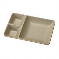 Assiette Moderne en Mélamine Mate à 3 Compartiments, 9 Pouces, Compatible Lave-Vaisselle, Idéale pour le Camping, les Restaurants, les Cafétérias, les Izakayas et la Restauration