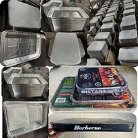 Barbecues jetables populaires, grilles à charbon de bois en aluminium à usage unique, grilles instantanées