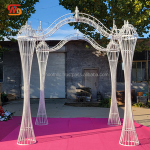Arche en acier inoxydable doré pour la décoration de scène de mariage, d'événements et de fêtes, fabrication d'usine SMOOTH - Product Image 4