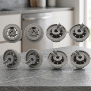 8 ชิ้นล้อเครื่องล้างจานตะกร้าล่างชิ้นส่วนทดแทนพลาสติกสีเทาสำหรับซีเมนส์ เนฟฟ์ เวิร์ลพูลรุ่น 165314 - Product Image 2