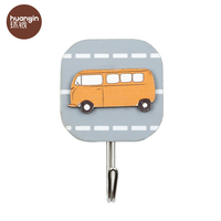Nouveau design décoratif en bois voiture crochets muraux pour chambre d'enfants