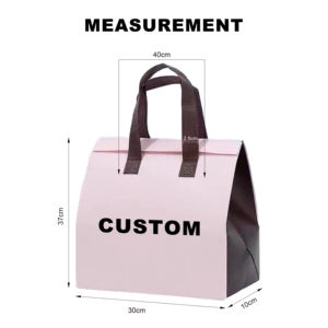 Bolsa Térmica Aislante Personalizada con Logotipo, Bolsa de Embalaje para Llevar Postres y Té con Leche, Bolsa Refrigerante con Aislamiento de Papel de Aluminio - Product Image 2