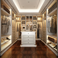 Systèmes de dressing sur mesure de luxe modernes, armoires de chambre en bois pour vêtements, placards à portes pliantes, dressing ouvert