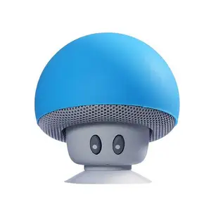 Hote selling cute mini mushroom speaker Portable Waterproof Shower Stereo Subwoofer Music Player For iPhone Android