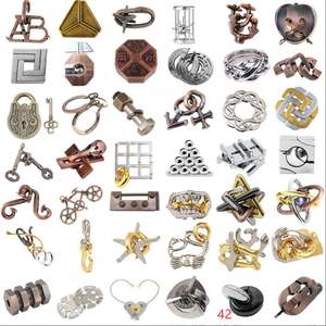 <span class=keywords><strong>Juego</strong></span> de 9 Rompecabezas de Alambre Metálico, <span class=keywords><strong>Juego</strong></span> de Desafío de Inteligencia, Juegos de Prueba de <span class=keywords><strong>IQ</strong></span>, Juguete de Bloqueo Interconectado, Regalo para Adultos y Adolescentes - Product Image 1