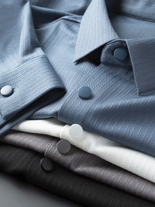 <span class=keywords><strong>Camicia</strong></span> Formale Casual in Lino Elasticizzato a Maniche Lunghe, Stile Occidentale, con <span class=keywords><strong>Colletto</strong></span> Muscolare, Bianca, per Uomo - Product Image 4