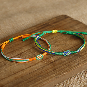 Francia EE. UU. <span class=keywords><strong>Forever</strong></span> Country Proud Flag Color Infinity String Pulsera tibetana Lucky Surfer Wrist Wrap Pulsera para hombres y mujeres - Product Image 3