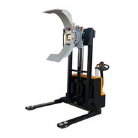 Chariot élévateur à fourche à marche entièrement électrique à traction intégrale avec pneus pleins et déplaceur latéral électrique