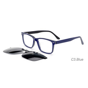 OBM Vente en gros de lunettes en acétate unisexe noires Spot Goods Lunettes de soleil en acétate confort haut de gamme OEM Montures en acétate avec logo personnalisé - Product Image 5