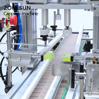ZONESUN Machine de capsulage pneumatique automatique pour petites bouteilles en verre, boissons, shampoings et sprays, pour bouteilles rondes
