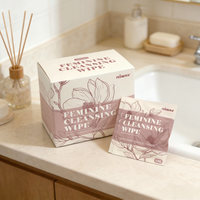 Lingettes intimes jetables OEM/ODM à marque privée, pH équilibré, douces, naturelles, à base de plantes, pour femmes