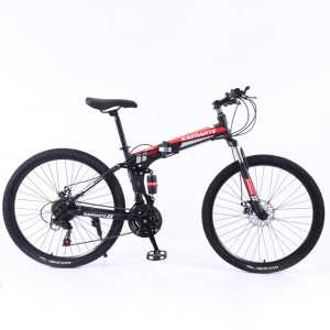 <span class=keywords><strong>Bicicleta</strong></span> <span class=keywords><strong>de</strong></span> <span class=keywords><strong>Montaña</strong></span> Plegable <span class=keywords><strong>de</strong></span> 24/26 Pulgadas con Ruedas Grandes, Cuadro <span class=keywords><strong>de</strong></span> <span class=keywords><strong>Carbono</strong></span>/Acero - Product Image 4