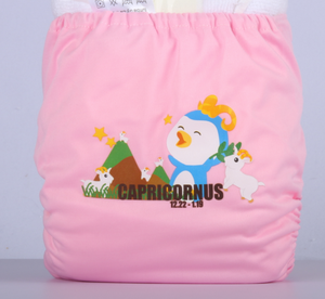 Babyshow 12 Constellation imprime lavable tout-en-deux couches en tissu AI2 ensemble de couches à double gousset coton clip insert tissu organique - Product Image 3