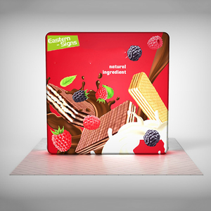 Expositor Publicitario Portátil de Tela de 10 pies para Ferias Comerciales, con Caja de Luz Pop-up Personalizada y Soporte de Exhibición de Tela para Fondo de Banner - Product Image 2