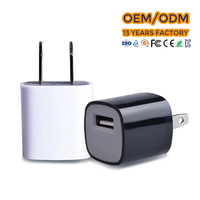 Schnelles Android-Ladegerät 5W USB-Wandladegerät 5W Netzteil US-Stecker FCC-Zertifiziert Universelles Telefon-Ladegerät 100-240V