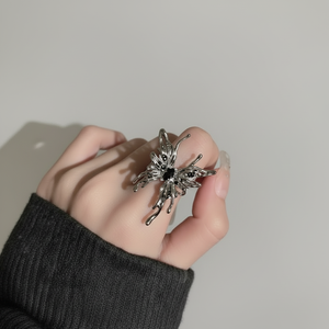 Vendita calda all'ingrosso gioielli Vintage per ragazze regolabili con cuore di drago serpente strass anelli di tendenza moda intarsio - Product Image 2