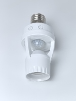 Adaptateur de douille d'ampoule, détecteur de mouvement infrarouge, support de lampe LED E27, détecteur de mouvement PIR, support de douille avec capteur de lumière photocellule