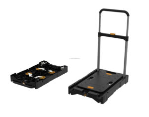 Carretilla de mano plegable personalizable de 136kg con ruedas de cuatro ruedas, carro de plataforma de plástico de nuevo diseño con soporte OEM - Product Image 4