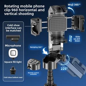 2025 Cross-Border P15 portátil Mini Selfie Stick trípode magnético foto <span class=keywords><strong>Zoom</strong></span> Gadget luz LED WIFI práctico soporte de cámara de viaje - Product Image 3