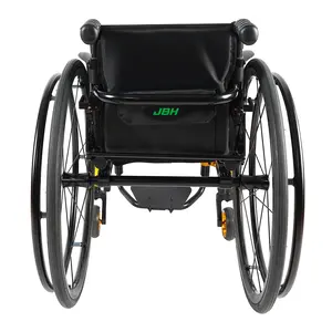 JBH 2024 nuova sedia a rotelle manuale leggera con ruote posteriori a rilascio rapido Anhui forniture per terapia riabilitativa in lega di alluminio