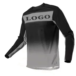 Hochwertiger Sublimation druck mit individuellem Logo 100% Polyester, schnell trocknendes Motorrad-Motocross-Trikot für Herren