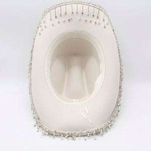 Sombreros Fedora con Pedrería para Festivales, Sombreros de Vaquero de Fieltro de Poliéster y Algodón para Hombre, Venta al Por Mayor - Product Image 5