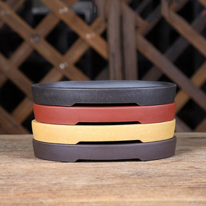 <b>Rectangular</b> Non Porous Purple Clay <b>Pot</b> Tray With Absorbent Stone Water Retaining Stone And Calamus Taoxiang Pottery Village - Product Image 3