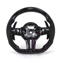 Volant personnalisé en cuir de style M avec fibre de carbone et LED pour BMW M3 M5 F06 F10 F11 F13 F15 F16 F20 F21 F25 F30 F36 F22 F90