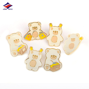 Longzhiyu Ghim Ve Áo Hình Bướm Động Vật Dễ Thương Bán Sỉ Huy Hiệu Tùy Chỉnh Sáng Bóng Ghim Kim Loại Tráng Men Tùy Chỉnh Từ Nhà Máy - Product Image 4