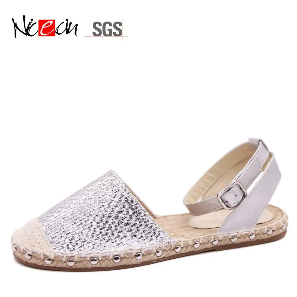 High Quality weiche Comfort baumwolle stoff oberen jute flache schuhe thik sohle espadrille