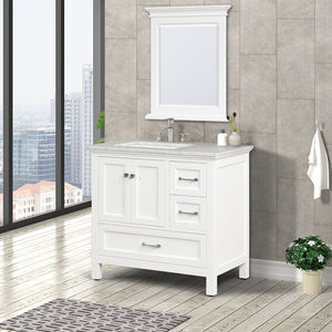 <b>Bathroom</b> <b>Vanity</b> with Carrara Marble Countertop &Soft-Close Doors Made in Vietnam Transitional <b>Bathroom</b> <b>Vanity</b> - Product Image 2