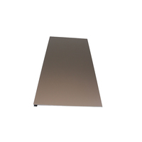 Tôle d'aluminium anodisée sablée bronze clair pour façade de boutique