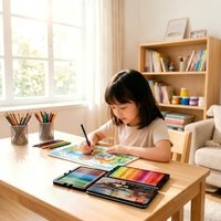 Crayons de couleur en bois tendre FSC de qualité supérieure 12/24/36/48 couleurs EN71-3 Lapis De Cor pour étudiants et artistes En stock