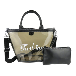 New Fashion Luxury Jelly Transparent Plastic Clear PVC Tote Bag With Purses