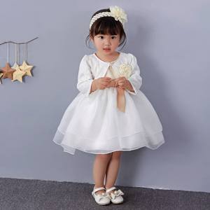 Cina Shop Online abbigliamento elegante Champagne bambina senza maniche gilet <span class=keywords><strong>abiti</strong></span> con fascia per capelli e cappotto - Product Image 1