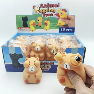 Juguete de apretar con ojos saltarines de animales, 12 piezas, TPE, para aliviar el estrés, para niños, unisex - Product Image 1