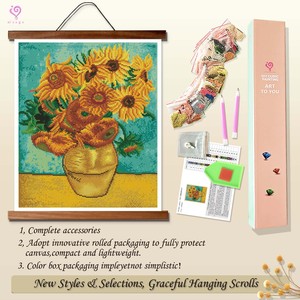 Diamond Art Painting Wall Decor sunflowers Paint Mosaic Art with Crystal Printed Drop Shipping 5D Canvas Diamond Painting Kit - Product Image 4