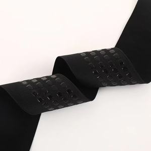 Fascia elastica alta elastica in bianco e nero <span class=keywords><strong>2</strong></span> fettuccia antiscivolo in Silicone diritta per ginocchiere sportive con nastro antiscivolo in gomma a goccia - Product Image 3