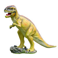 Sculpture de dinosaure simulée en fibre de verre, faite à la main, résistante aux hautes températures, pour aménagement paysager extérieur, aires de jeux et espaces résidentiels