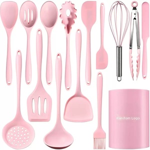 12-teiliges Küchenutensilien-Set aus Lebensmittelechtem Silikon, Hitzebeständige Kochgeräte wie Zangen, Spatel und Schöpfkelle mit Halter für Antihaft-Kochgeschirr - Product Image 5