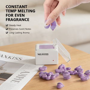 Chauffe-cire carré mini à chauffe rapide, capacité de 12g, fusionne la cire à température constante pour une diffusion d'arômes longue durée dans la pièce - Product Image 3
