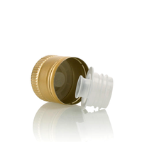 Bouchons ROPP pré-filetés en aluminium de 31,5*24 mm pour bouteille d'huile d'olive Marasca Dorica, avec bec verseur en plastique de 28 mm de diamètre intérieur, taille universelle.