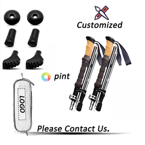 7075調節可能な折りたたみ式北欧ステッキ折りたたみ式バックパッキングトレッキングハイキングスティックポール超軽量カスタムアルミニウム - Product Image 2